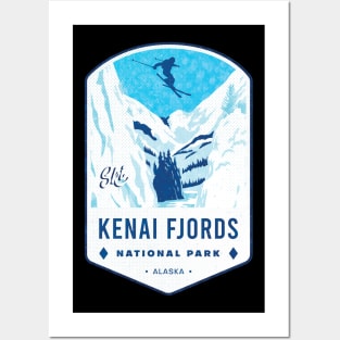 Ski Kenai Fjords National Park Alaska Posters and Art